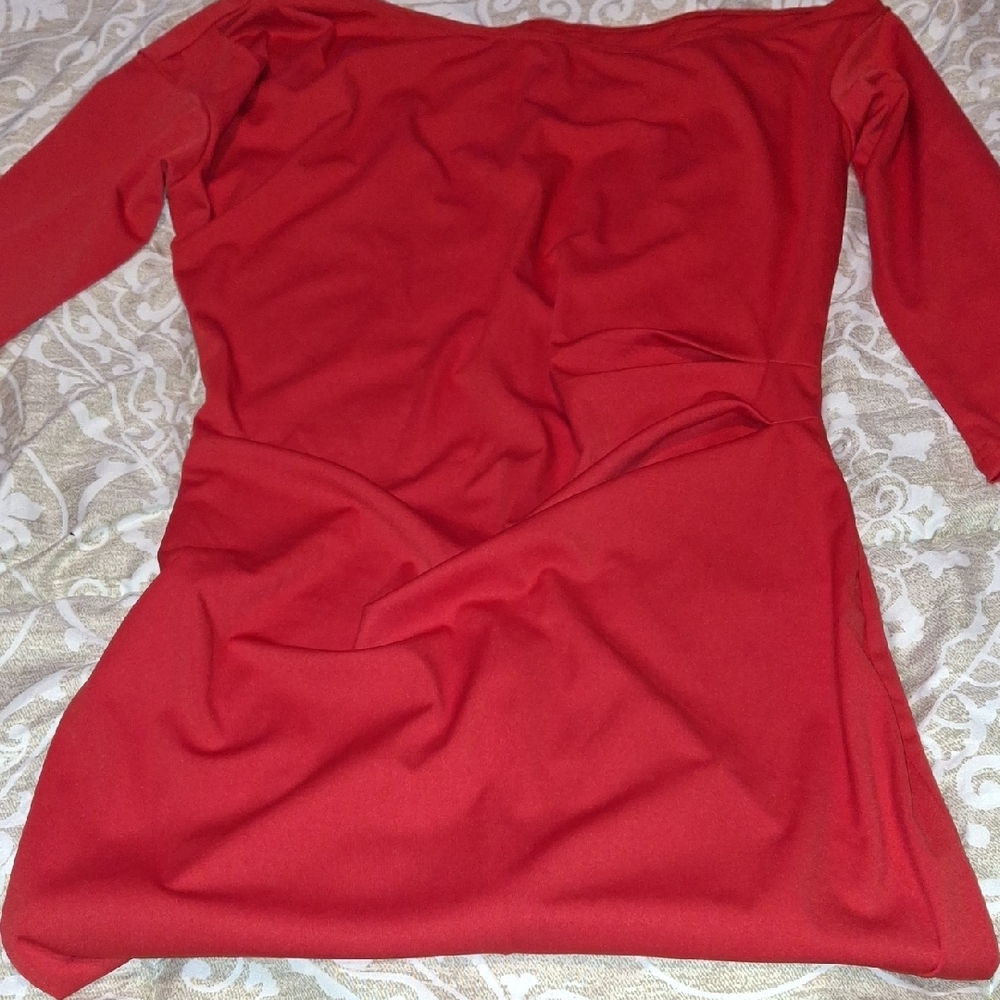 Elegant Red Midi Bodycon Dress
